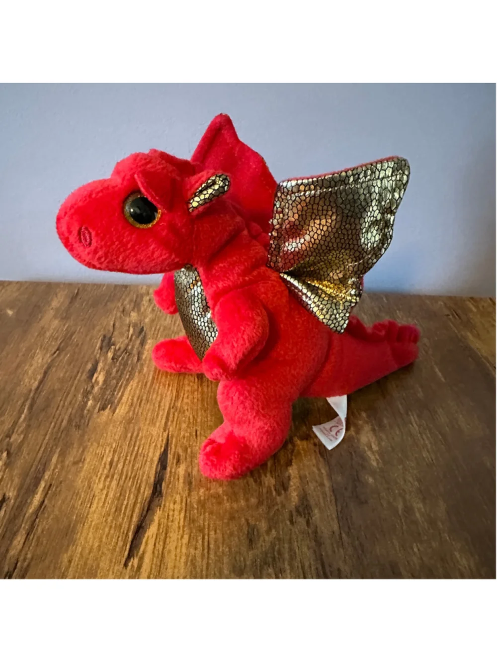 Ty Legend Dragon Plush Red Gold Stuffed Animal 6 Inch